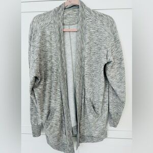 Zella Heather Gray Open-Front Cardigan